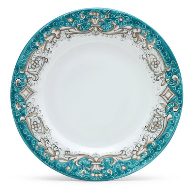 DERUTA COLORI: Dinner Plate - AQUA/TEAL - Artistica.com