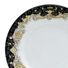 Load image into Gallery viewer, DERUTA COLORI: Salad Plate - BLACK/GOLD - Artistica.com
