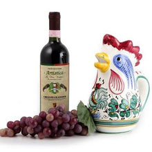 Load image into Gallery viewer, ORVIETO GREEN ROOSTER: Rooster of Fortune pitcher (1 Liter 34 Oz 1 Qt)
